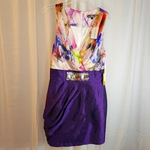 Alexia Admor NY, size Medium, women's dress, midi, grape, sleeveless.